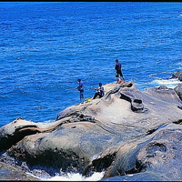 突出於海水岩體因較接近於海面，因此成為釣客們的最愛，常有釣客駐足於其上從事漁釣的活動。