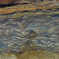 構成小野柳的岩層主要是沈積岩。由於岩層形成時的沈積環境變化頻繁，因此岩層是由砂岩與頁岩的薄互層所組成。由於砂岩、頁岩互層中，砂岩的抗侵蝕力較佳，所以頁岩被侵蝕而凹入，形成差異侵蝕現象，砂岩層因此而較為突出。在岩層中除了互層構造之外，還可以觀察到許多小型沈積構造。