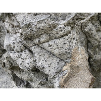 黑雲母斑晶為基隆嶼之石英安山岩的一大特色。完整斑晶的
大小甚至可以達1公分，呈現六角狀。
