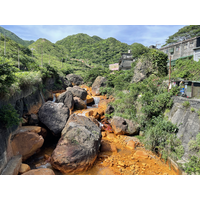 1867
酸性礦山排水為水汙染的一種形式，通常發生於礦產區，因與岩石中的硫化物產生化學作用，使得河水變得非常酸性，影響下游之生態系統。照片中的溪流便由黃金瀑布順流而下所形成的溪流，為此區獨特的河道景觀。
